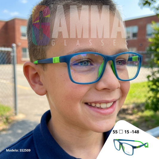 Cactus SS2509 — Lentes flexibles para niños con blue protect incluido