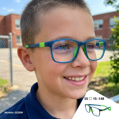 Cactus SS2509 — Lentes flexibles para niños con blue protect incluido