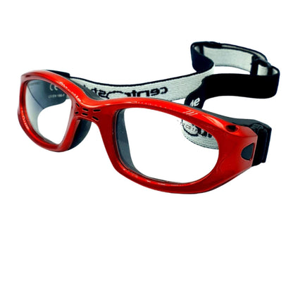 Gafas Deportivas de Seguridad «Centro Style» con Correa Elástica – Rojo Vibrante