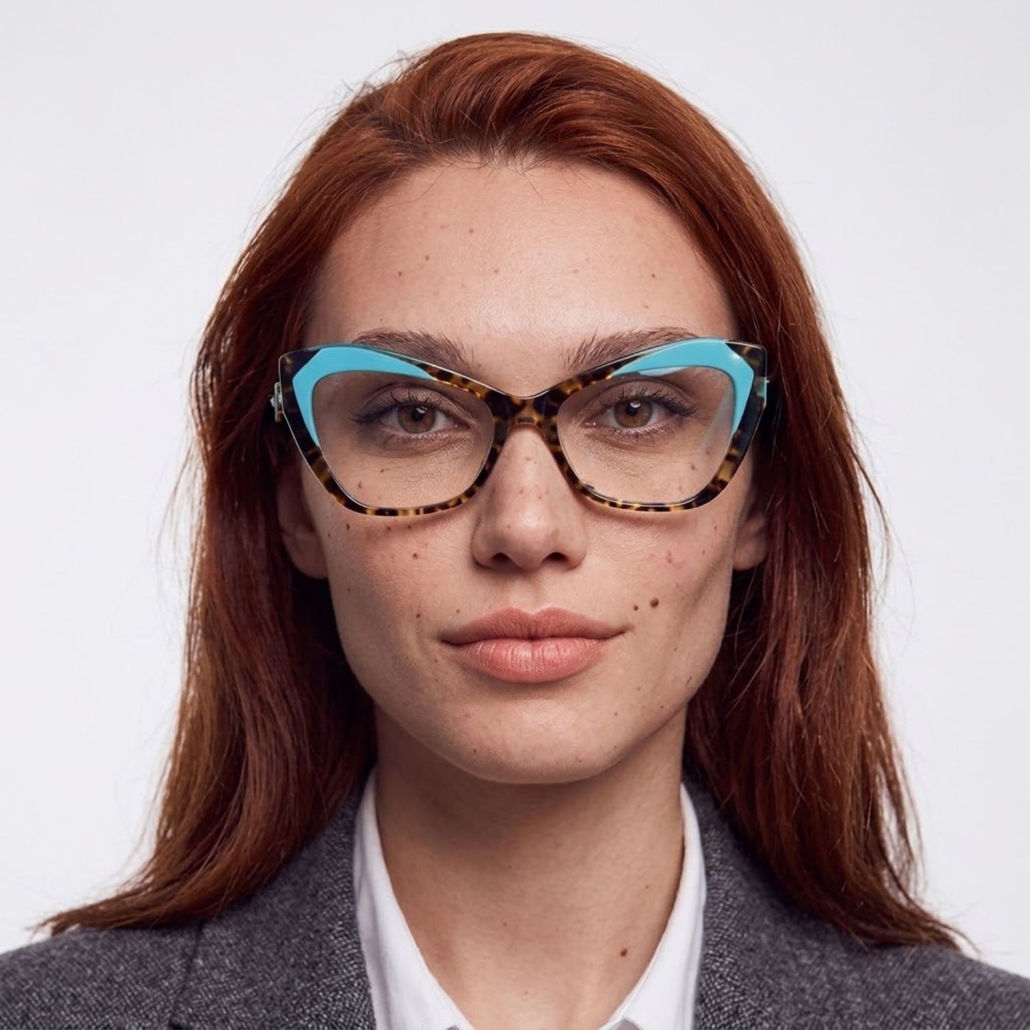 Lentes Cat-Eye Aqua Tortoise